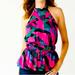 Nine West Tops | Nine West Peplum Top | Color: Green/Pink | Size: L