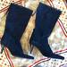 Nine West Shoes | Nine West Suede/Leather Boots, Size 7 1/2 | Color: Black | Size: 7.5