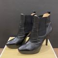 Michael Kors Shoes | Michael Kors Lattington Black Leather Bootie Ankle Boots Shoes Heels Pumps 9 | Color: Black | Size: 9