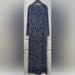 Michael Kors Dresses | Michael Kors Maxi Dress Long Sleeves Xs | Color: Blue/White | Size: Xs