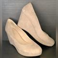 Nine West Shoes | Nine West | 9 Beige Nude Suede Wedge Platform Heels | Size: 9 M | Color: Beige | Color: Cream | Size: 9
