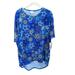 Lularoe Tops | Nwt Lularoe Irma Hi Low Tunic Top Xs Blue Zigzag Floral | Color: Blue/Yellow | Size: Xs