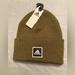 Adidas Accessories | Men's Wide Cuff Fold Beanie Skully Knit Winter Hat Osfa Olive Green/ Black/White | Color: Black/Green | Size: Os