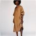 Zara Dresses | Nwt Zara Linen Midi Dress Sz M | Color: Tan | Size: M