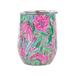 Lilly Pulitzer Dining | Nwt Lilly Pulitzer Stainless Steel Stemless Insulated Tumbler ‘Coming In Hot’ | Color: Red | Size: 12 Ounce