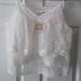 American Eagle Outfitters Tops | Nwt American Eagle Outfitters Sheer Tiered Embroidered Lace Top Size S/P/Ch | Color: Cream | Size: S