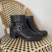 Nine West Shoes | Nine West Black Leather Biker Boots. Size: 9 | Color: Black | Size: 9