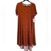 Lularoe Dresses | Nwt Lularoe “Carly” Dress, Burnt Orange And Red, Size Medium | Color: Orange/Red | Size: M