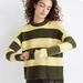 Madewell Sweaters | Madewell Striped Fulton Pullover Sweater Green Yellow Size Small Preowned Casual | Color: Green/Yellow | Size: S