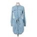 Banana Republic Casual Dress - Shirtdress: Blue Dresses - Women's Size 0