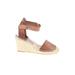 Vince. Wedges: Espadrille Platform Bohemian Brown Print Shoes - Women's Size 39 - Open Toe