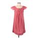 BCBGMAXAZRIA Casual Dress - Popover: Pink Solid Dresses - Women's Size X-Small