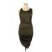 Zeagoo Casual Dress - Bodycon: Green Solid Dresses - Women's Size X-Large