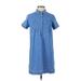 Old Navy Casual Dress - Mini High Neck Short sleeves: Blue Print Dresses - Women's Size Small