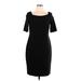 Talbots Casual Dress - Sheath: Black Solid Dresses - Women's Size 12