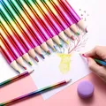 Crayons de couleur arc-en-ciel pour enfants 4 couleurs en 1 croquis peinture anniversaire