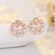 Zcomprend-Boucles d'oreilles romantiques pour femmes goujon de fleur cristal coréen fleurs de