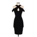 BCBGMAXAZRIA Cocktail Dress - Bodycon: Black Print Dresses - Women's Size X-Small