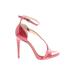 Jessica Simpson Heels: Pink Solid Shoes - Women's Size 7 1/2 - Open Toe