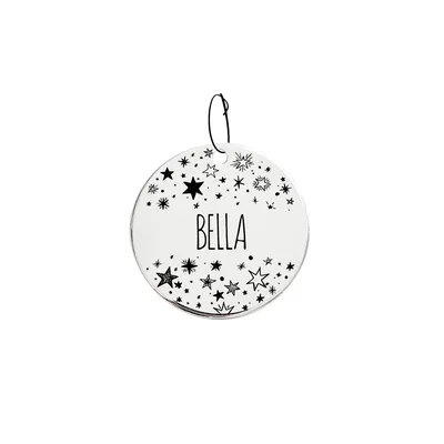 002 Katzen- und Hunde-ID-Tag, personalisierbar, individuell für Haustiere, Halsband, Name ein Himmel Image