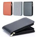 Asvine Astuccio per penna stilografica Astuccio per matite Custodia in pelle PU per 12 penne Nero, Broan, Grigio