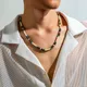 Mehrfarbige kleine Holz perlen Ketten Halskette für Männer trend ige Perlen Kragen am Hals