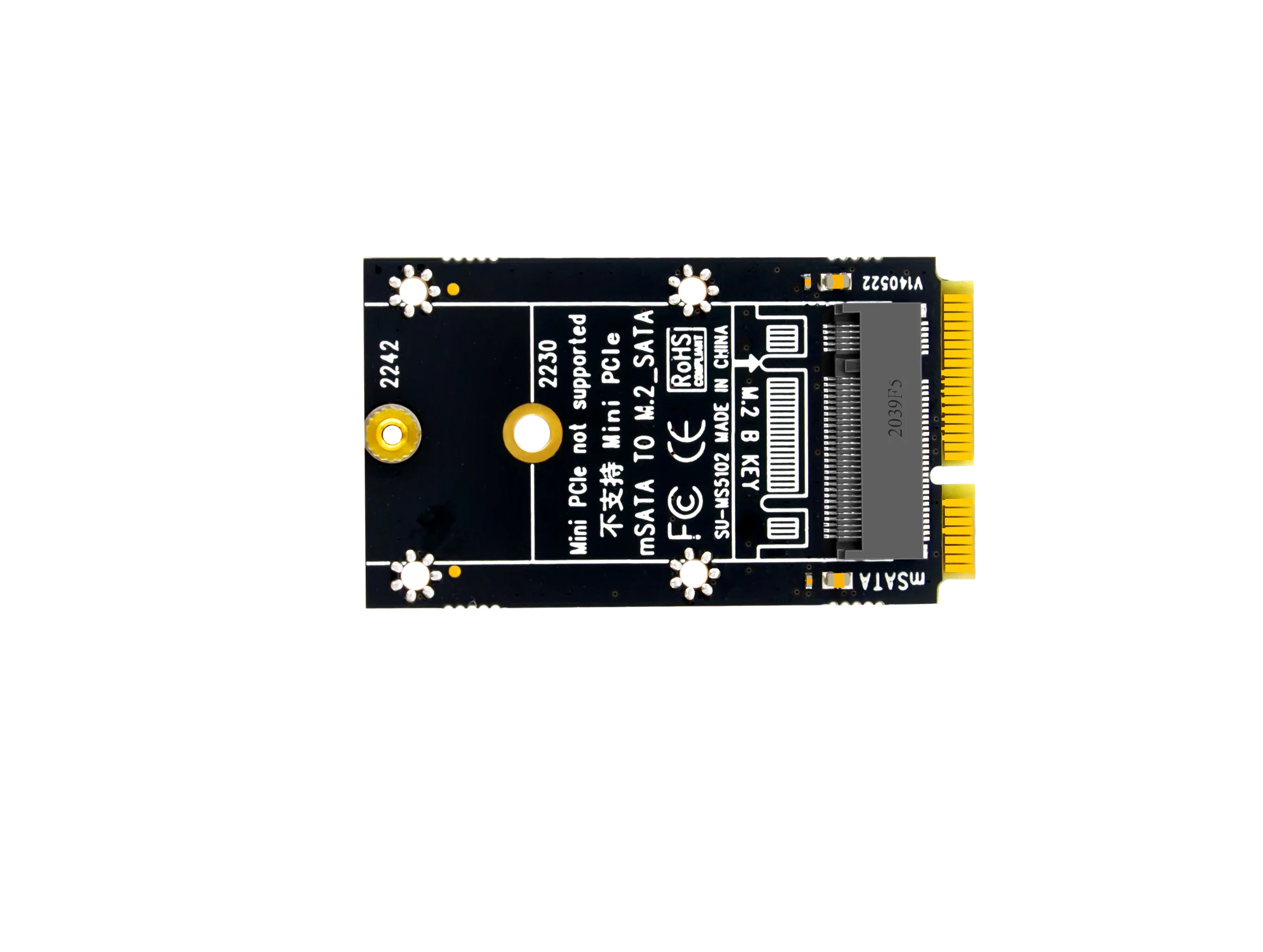 Msata zu m.2 sata adapter karte msata zu ngff adapter karte ssd festplatten erweiterungs karte 2230/2242 Image