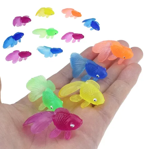 10 teile/los bunte Simulation Goldfisch Modell weichen Gummi Goldfisch kleine Goldfisch Kinder