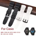 Uhren silikon armband für Casio MCW-100H/110 h/w-s220/HDD-S100 WV-200/AE-2000/2100 Harz armband 16mm