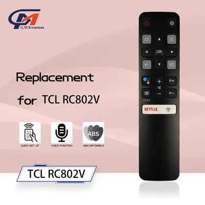 Origianl neuer ersatz rc802v smart voice fernbedienung fit für tcl smart tv fernbedienung mit sprach Image