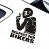 Rispetto Biker Sticker adesivo Moto rispetto per motociclisti adesivi Auto riflettenti Moto Auto