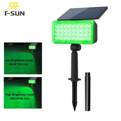 1PCS 36 LED Solar LED Licht Outdoor IP65 Solar Lampe Grünes Licht Für Yard Pfad Baum Dekor Solar Licht im freien Solar Scheinwerfer