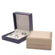 Schmuck gebürstetes Leder pu rechtwinklige Klappe Schmuck Set Box Schmuck dreiteilig Set Schmuck Set