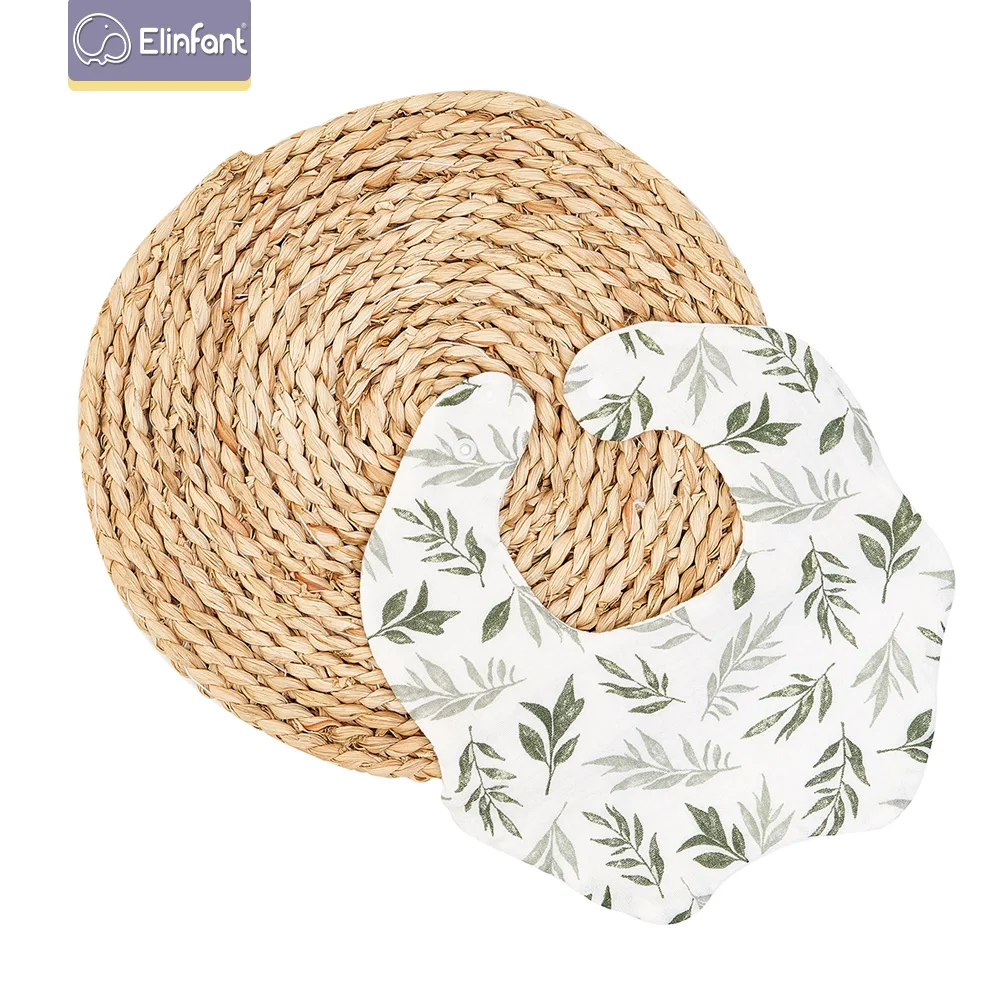 Elinfant 6-lagiger, unendlicher Schal aus Musselin-Krepp-Baumwolle, 100 % Baumwolle, einfarbig, Baby-Lätzchen, weiches, atmungsaktives Baby-Spucktuch Image