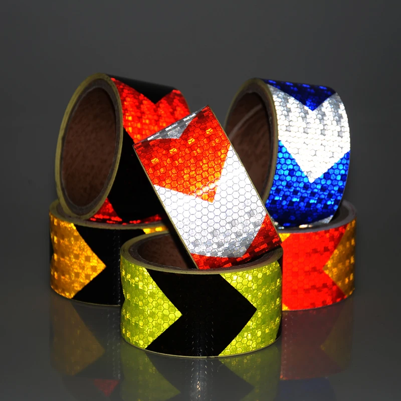 5CM Wasserdicht Lkw Aufkleber Klebstoff Pfeil Reflektierende Streifen Sicherheit Auffälligkeit 10M Reflektor Band Für Anhänger Auto Fahrzeug Aufkleber Image