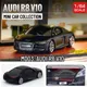 Maßstab 1/64 Metall Mini-Automodell Audi R8 V10 schwarz Replik Miniatur Kunst fahrzeug Sammlung