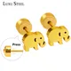 Luxus Stahl Ohrringe Gold Farbe niedlichen Schmuck Tiere Elefant Baby Mädchen Ohr stecker Party