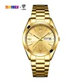 Neue Herren für Uhr Luxus Edelstahl Quarz goldene Armbanduhren Damenmode wasserdichte Kalender uhr