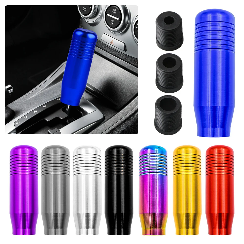 Elegante pomello del cambio manuale in alluminio per auto universale, leva del cambio manuale, leva del cambio, pomello del cambio da 8,5 cm