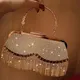 Frauen Bankett Handtaschen neue diamant besetzte Quaste Abend taschen Femme Hochzeit Geldbörse Kleid