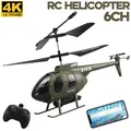 RC Hubschrauber 6ch 4k Kamera RC Flugzeug 2 4g RC Hubschrauber für Erwachsene Elektro flugzeug