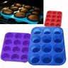 12 Löcher Cupcakes Form Muffin Cupcake Silikon form Antihaft Seife Schokolade Muffin Backform