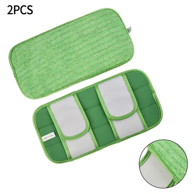 2 Stück wieder verwendbare Mikrofaser-Mop-Pads für die schnelle Kehrmaschine für trockene und nasse Verwendung Mop-Tücher Pad-Boden reinigung Haushalts reinigung