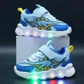 Taglia 21-30 Sneakers LED per bambini illuminazione per bambini scarpe Casual Air Mesh suola morbida