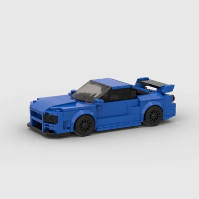 Moc city speed champions rennwagen r34 r32 skyline GT-R bausteine supercar racer fahrzeug schnell Image