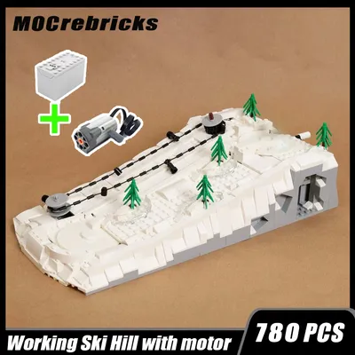 MOC- 164837 Winter Ski Resort Gebäude Modularisierung Baustein Montage Modell Ziegel Spielzeug Image