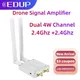 Edup drone signal verstärker dual 4w kanal dual 2 4 ghz wifi booster langstrecken hoch leistungs