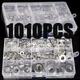 1010 pz Set di Rondelle In Acciaio Inox M2 M3 M4 M5 M6 M8 M10 M12 Rondelle Piatte Anello Rondelle Piane Guarnizioni Assortimento Kit