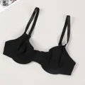 Lingerie Ultra sottile in tinta unita per donna reggiseno push-up sexy con ferretto per donna