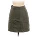 Free People Casual Skirt: Green Solid Bottoms - Women's Size 2